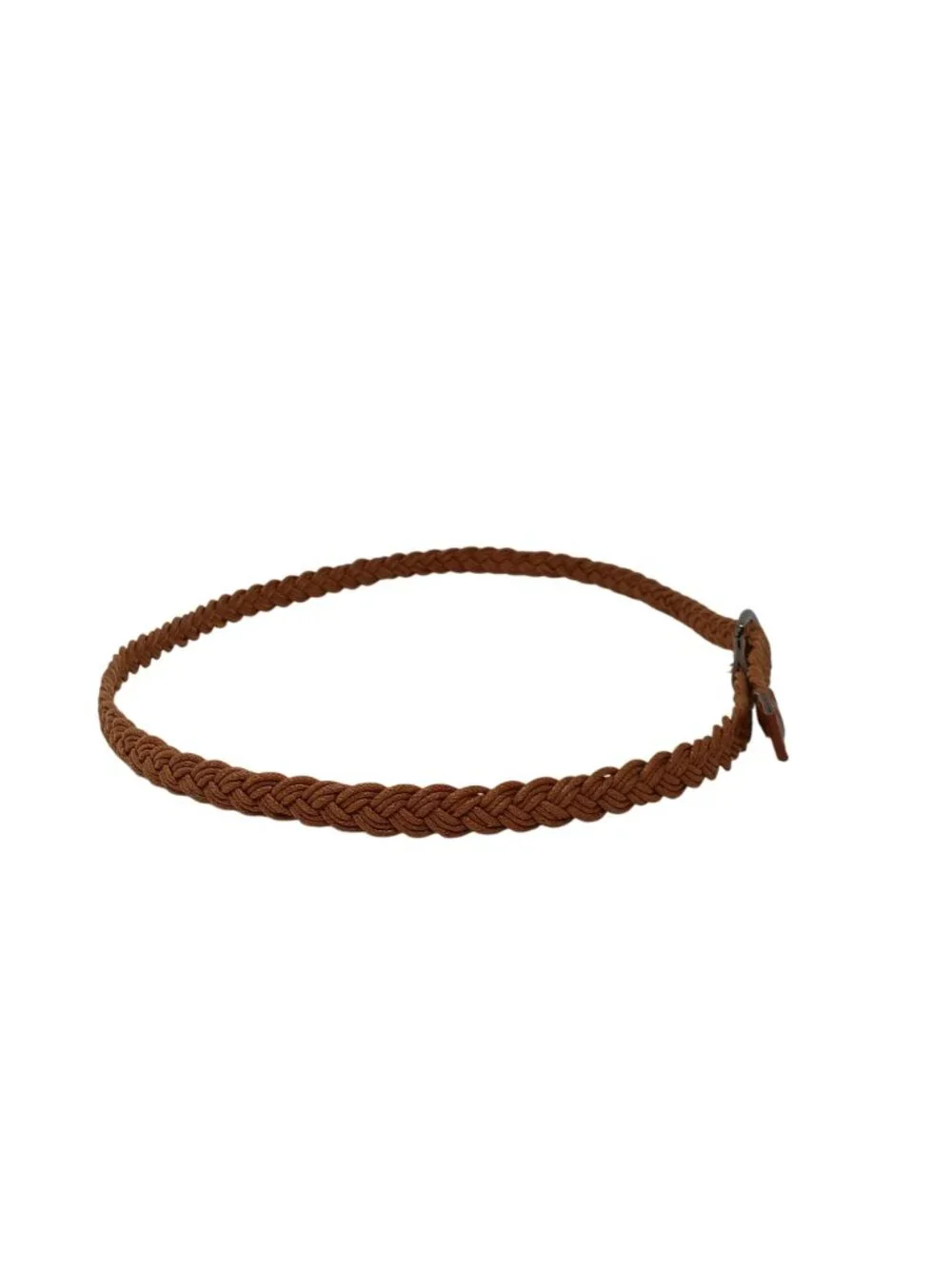 Braided Brown Belt Faux Leather Braided Cord One Size Women Casual Accessory #D5